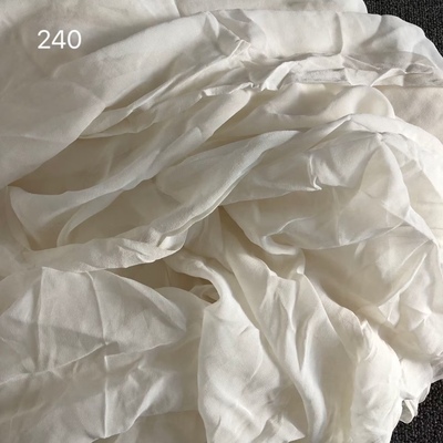 白色乔其纱100%桑蚕丝面料