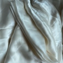 小蓝真丝 轻薄白色乔其缎100%桑蚕丝110门幅7姆米整卷料非零头