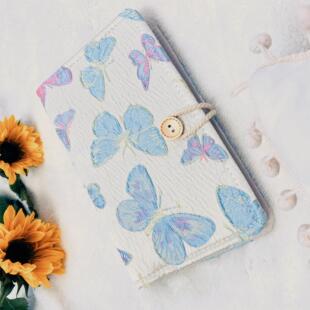 立体提花梦幻蝴蝶高颜值可拆卸手账本A6活页本梦幻少女便携日记本