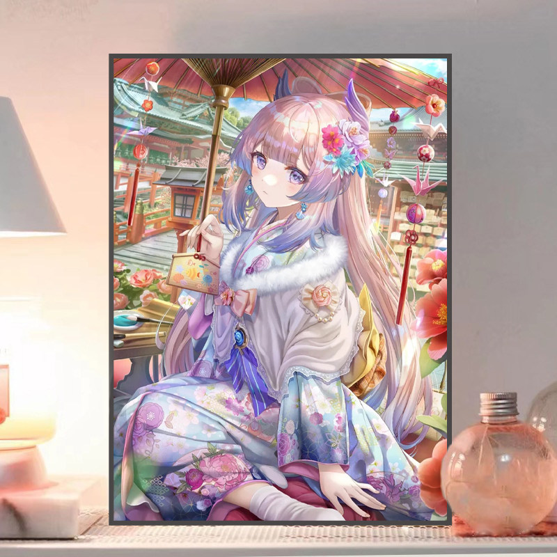 钻石画新款手游原神珊瑚宫心海二次元动漫卧室客厅满钻印花十字绣