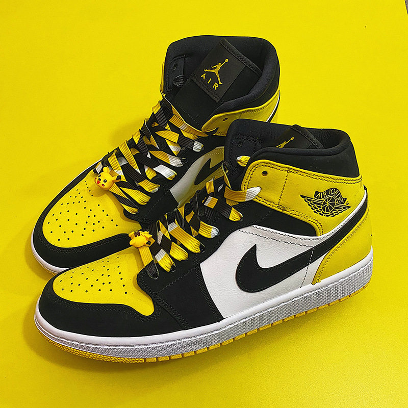 适配潮流af1aj1新雾灰影子皮卡丘cnzzs黑黄脚趾三色拼接toyi鞋带