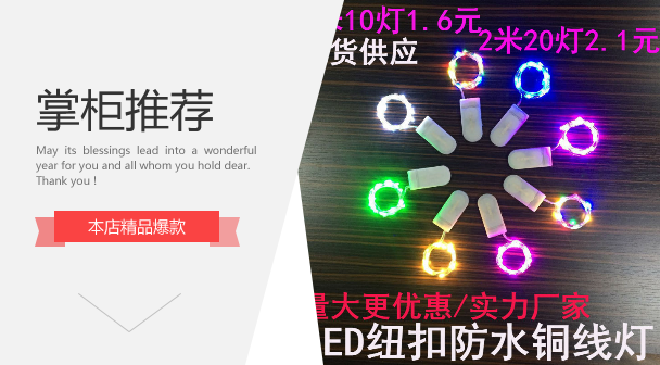 纽扣电池盒鲜花蛋糕彩灯圣诞装饰