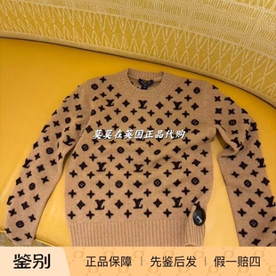 95折时尚 Vuitton路易威登 徽标logo羊绒毛衣1AIHG8 Louis 英国代购