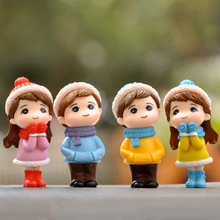 冬季恋歌情侣人偶娃娃摆件可爱男孩女孩少女心玩偶桌面蛋糕装饰品