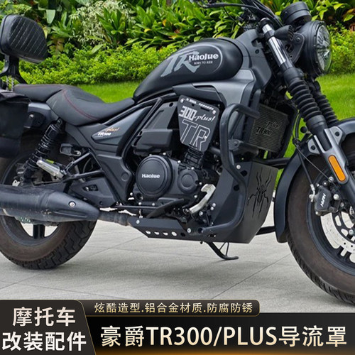 适用于豪爵TR300PLUS下导流罩铝合金新款发动机全包围底托改装件