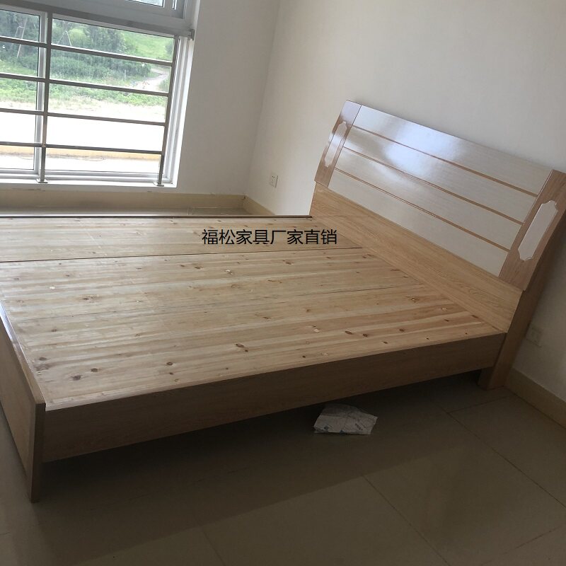 厦门板式床1.5米加固型出租房单人双人床经济型1.8米小户型无异响