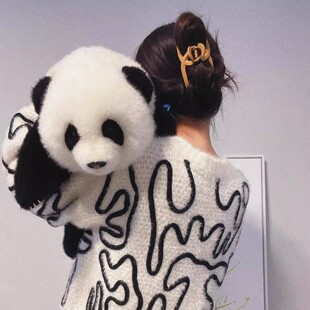 网红五月岭花花熊猫毛绒玩具公仔可爱熊猫玩偶软萌抱枕生日礼物女
