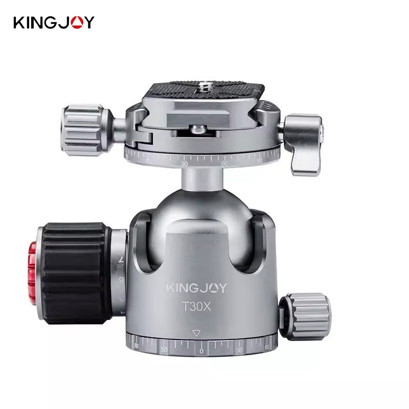 劲捷（KINGJOY）T30X 单反相机拍摄三脚架滑轨铝合金全景球形云台