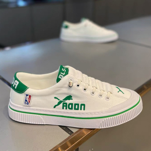 夏季新款欧洲站透气帆布面软底板鞋快手潮牌休闲男鞋一脚蹬小白鞋
