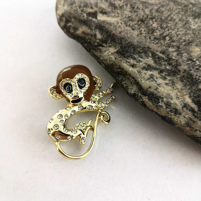 新光韩版水钻小猴子生肖卡通动物