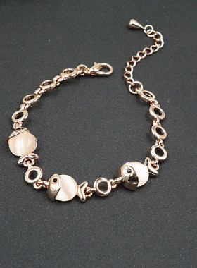 猫眼石欧美风镶钻韩国手饰品包邮