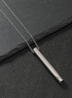 欧美风正念呼吸口哨项链