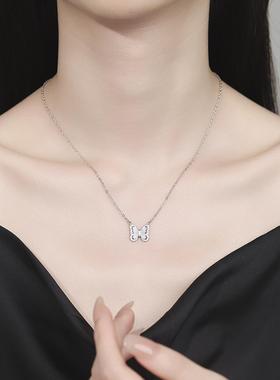 925银蝴蝶项链女轻奢时尚甜美