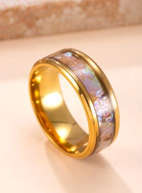 跨境专供8mm贝壳食指戒指