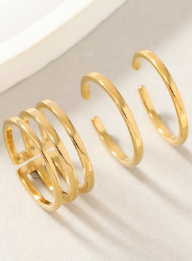 钛钢可调素圈三件套35