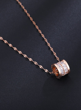 新款双排锆石圆环锁骨链个性时尚