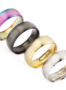 跨境不锈钢饰品激光刻字钛钢戒指