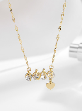 网红爆款钛钢玫瑰金1314锆石