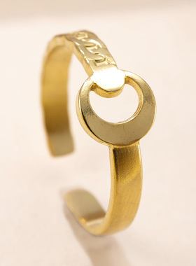 跨境爆款钛钢镂空月亮戒指