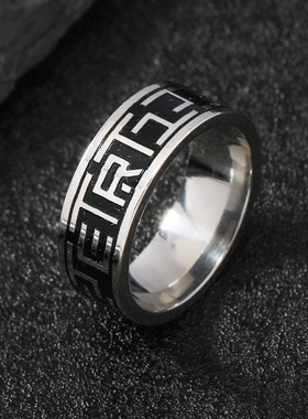 钛钢戒指男士时尚不锈钢饰品
