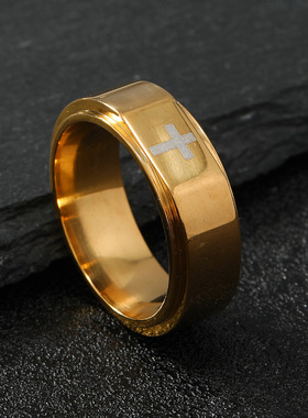 厂家直销不锈钢十字架戒指