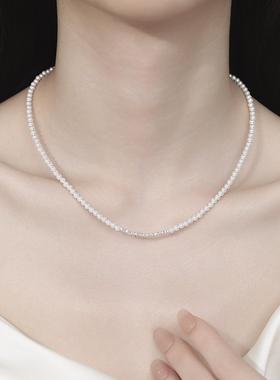 925银碎银子珍珠项链女时尚ins