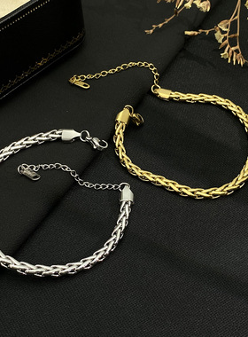可水洗保色龙骨链条简约素链小众