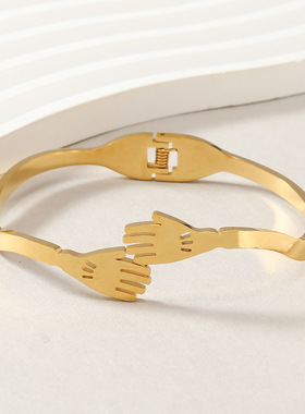 跨境新款不锈钢轻奢手镯