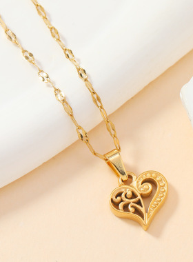 不锈钢爱心吊坠DIY女饰