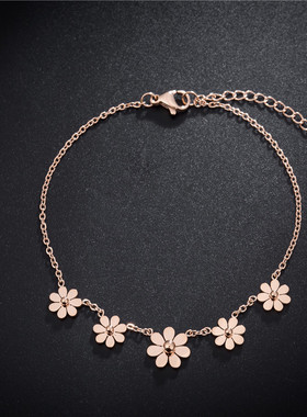新款韩版时尚太阳花钛钢手链