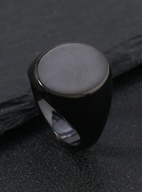 跨境热销欧美风不锈钢刻字戒指