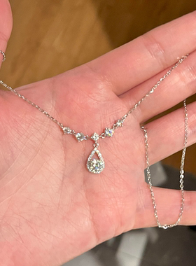 「鱼人之泪」项链女超闪轻奢小众精致轻奢设计送女友闺蜜生日礼物