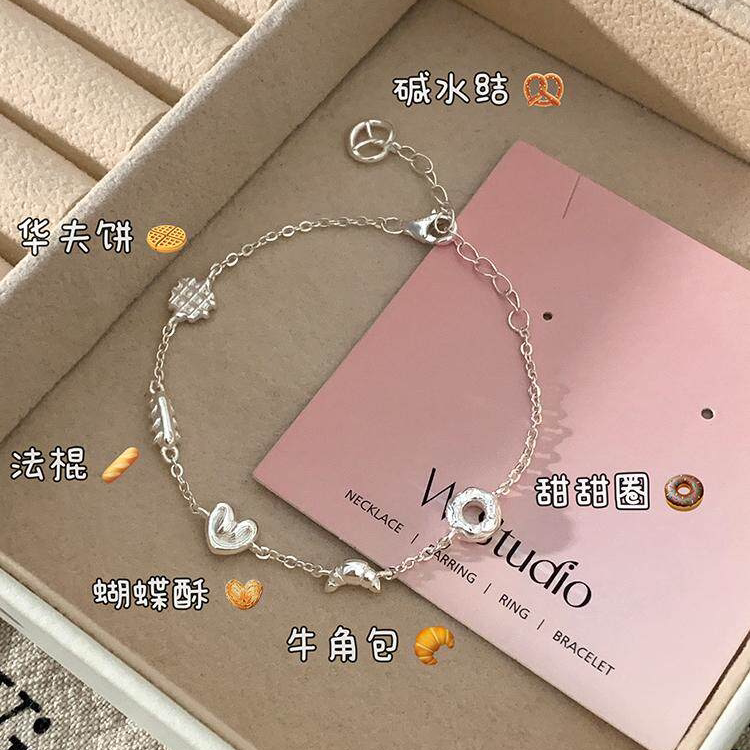 法式面包脑袋细手链高颜值图片