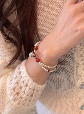 双层设计珠珠手链女轻奢高级感