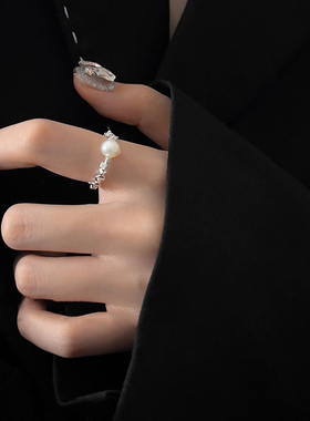碎银子珠珠戒指女冷淡风高级感