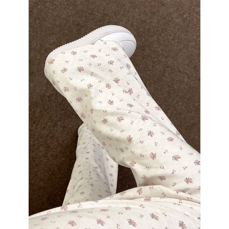 糯米裤女休闲长裤遛弯裤韩系慵懒风垂感裤子宽松阔腿裤显瘦松弛