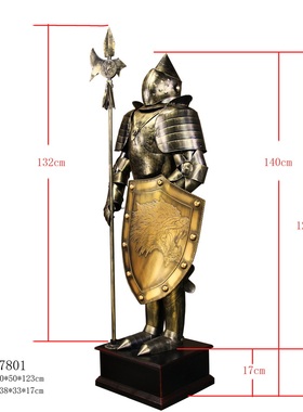 古罗马中世纪风武士书房装饰品