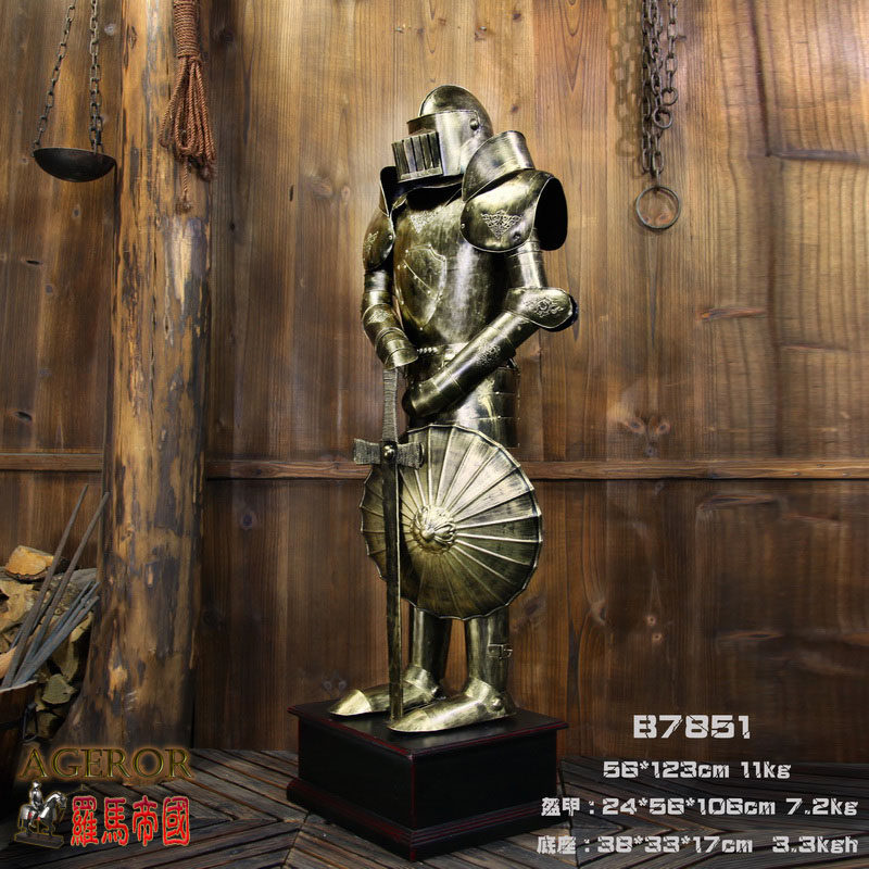 欧式工艺摆设 古罗马盔甲武士 装饰品摆件铁人 手工铁艺 原创设计
