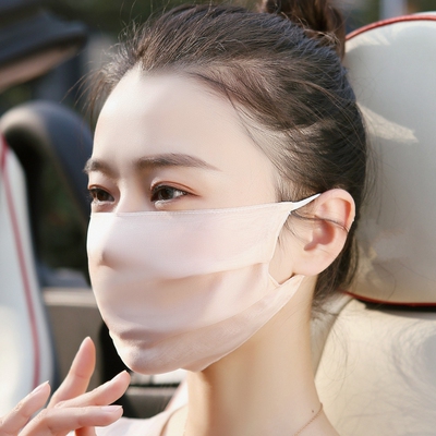成人真丝口罩100%桑蚕丝防尘防晒女士夏季薄款透气可水洗遮阳新款
