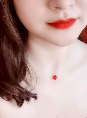 琉璃女隐形项链锁骨链星星五角星