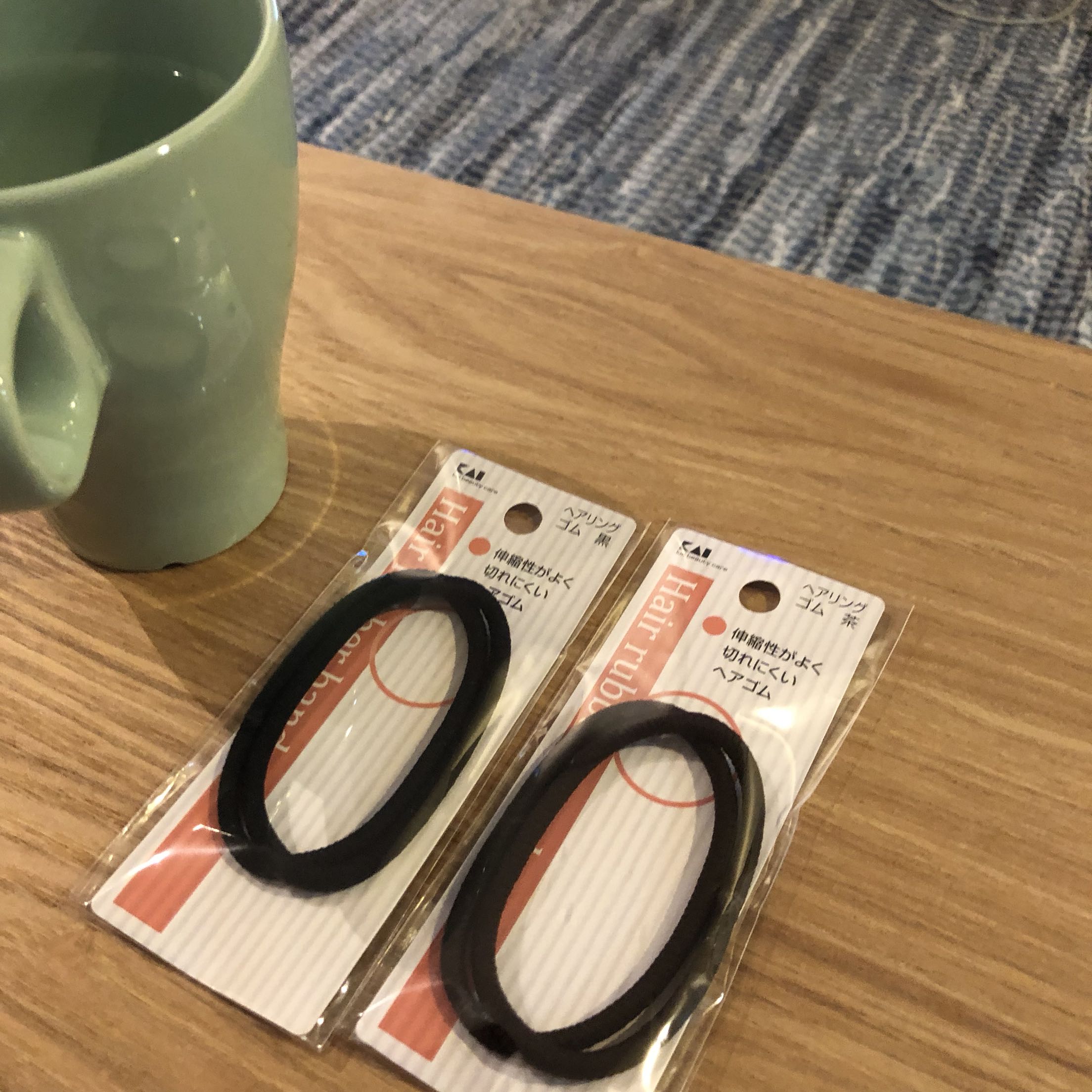 日本带回皮筋头绳结实发绳现货黑发圈/发网