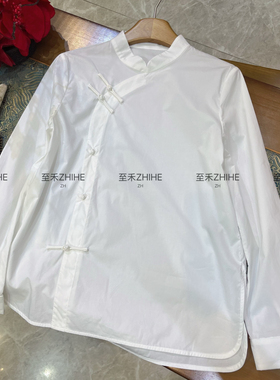 七七设计26年早春极简大牌老钱新中式棉盘扣简约衬衫YS4-t196
