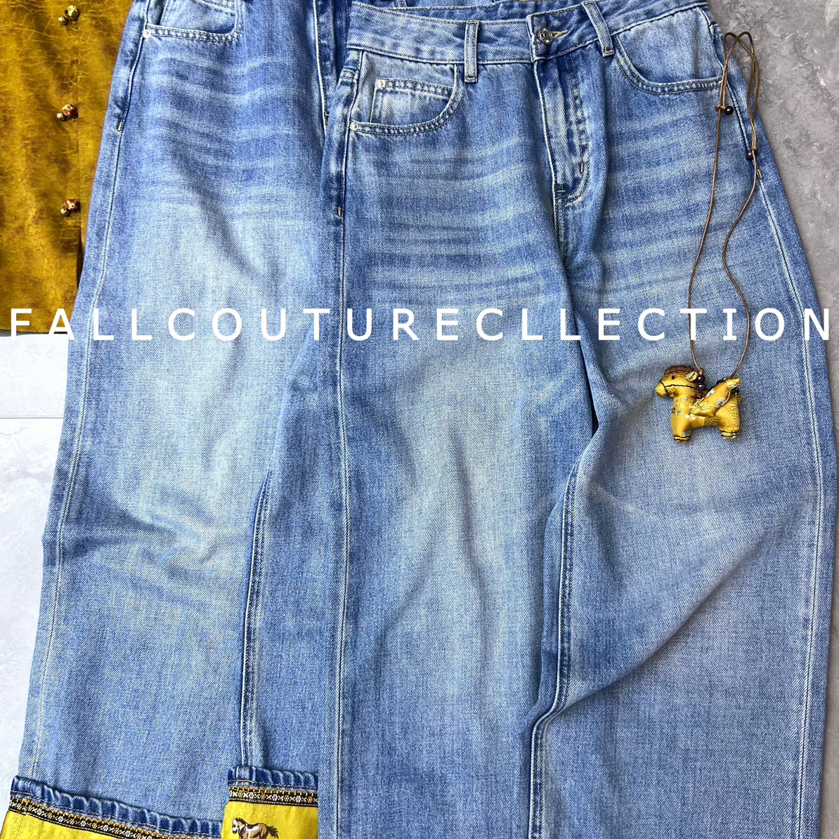 七七26年早春好运小马裤重工国风刺绣水洗做旧牛仔裤14669899,女装/女士精品,休闲裤,淘宝优惠券,粉丝福利购,淘宝优惠卷