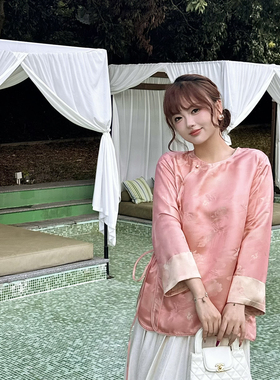 七七26年早春新中式双面穿时尚显瘦气质短外套Y288