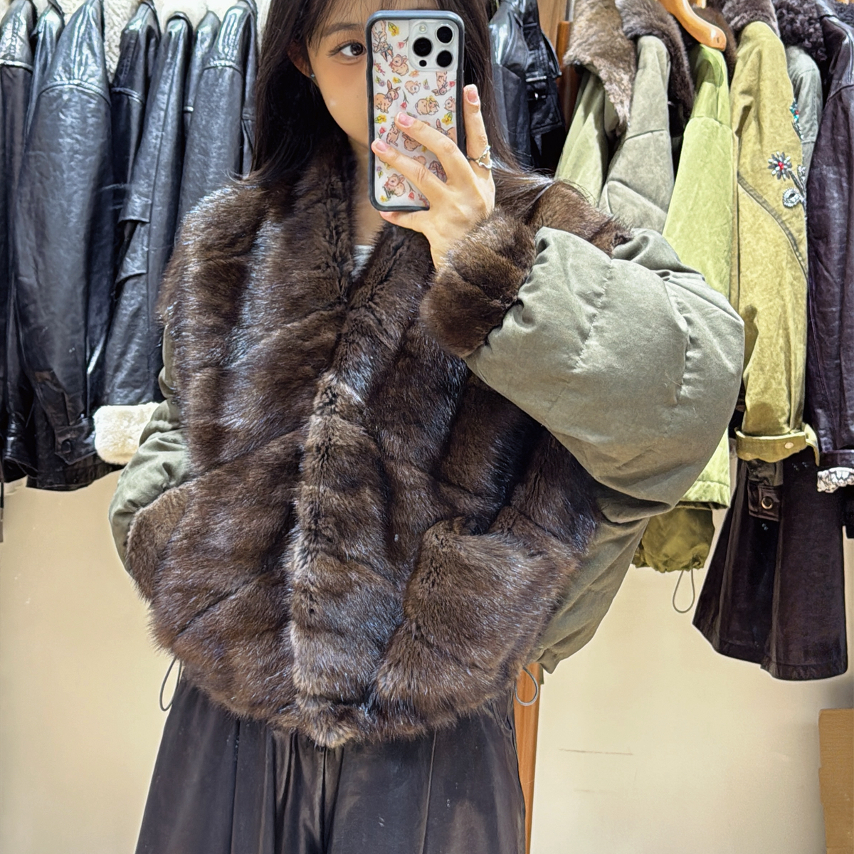 七七冬上新时尚撞色舒适百搭保暖羽绒服外套DZ-LK13161