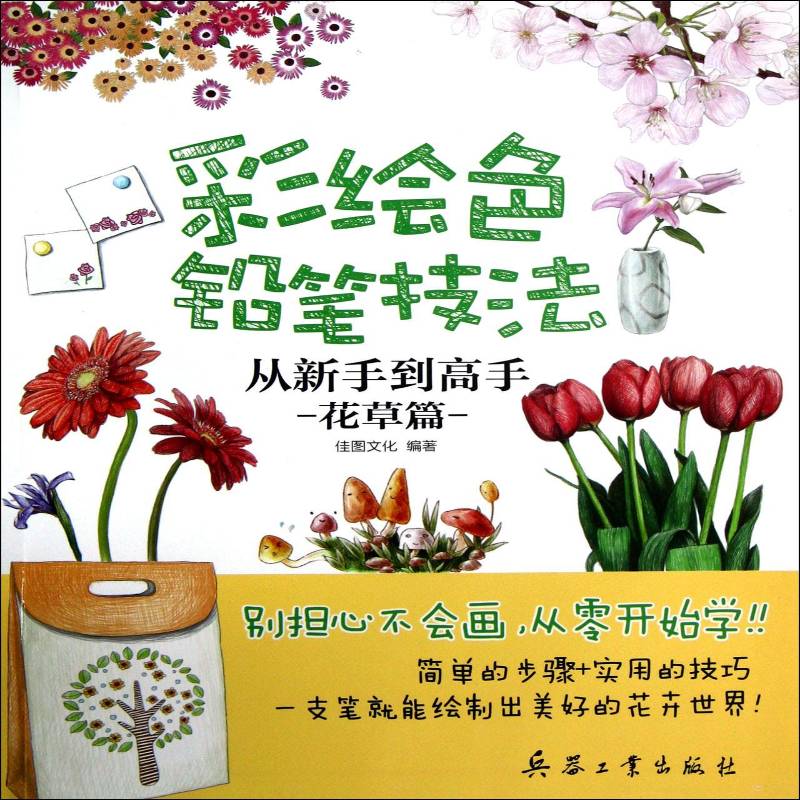 正版书籍 彩铅笔技法从新手到高手:花草篇佳图文化兵器工业出版社艺术铅笔画绘画技法 人天书店畅销书排行榜