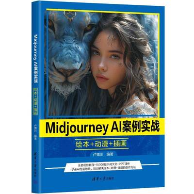 正版书籍 MIDJOURNEY AI案例实战：绘本+动漫+插画卢博川清华大学出版社计算机与网络  人天书店畅销书排行榜
