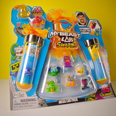 MrBeast Lab12装螃蟹猫豹试管试验科学怪人黄金宝藏儿童盲盒玩具