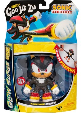 现货酷肌组Goo Jit Zu黑色夜光索尼克捏捏乐减压弹力玩具软胶人