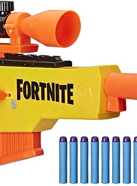 热火NERF堡垒之夜堡垒狙黄色Fortnite BASR-L软弹发射器儿童玩具